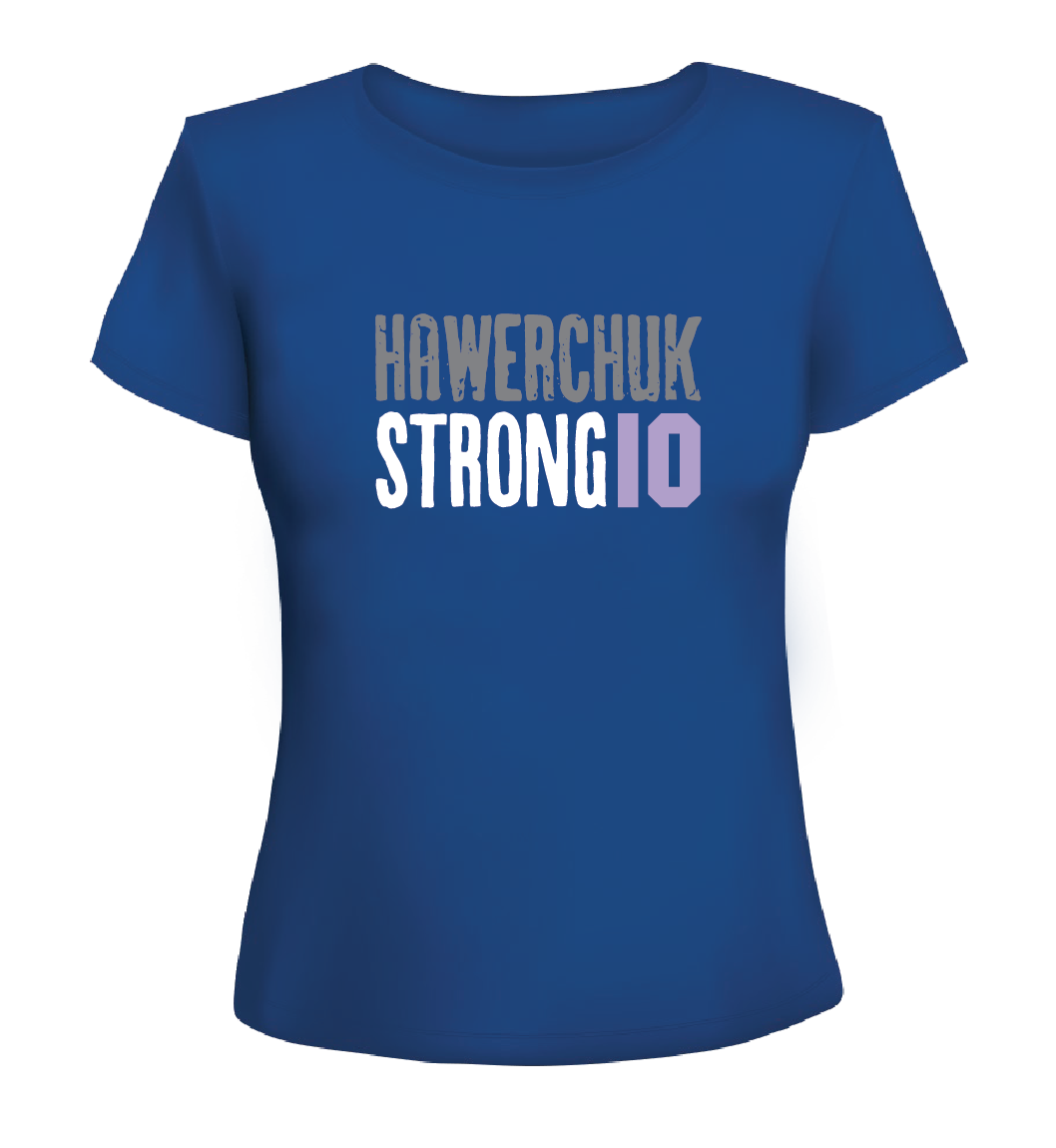 Women's Short Sleeve T-Shirt [Blue, Black, Grey] – Hawerchuk Strong 10